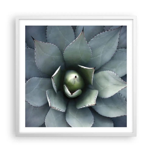 Pôster em moldura branca - Atrai e adverte - 60x60 cm