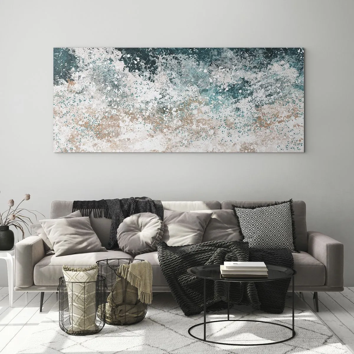Quadro em vidro - Histórias do mar - 140x50 cm