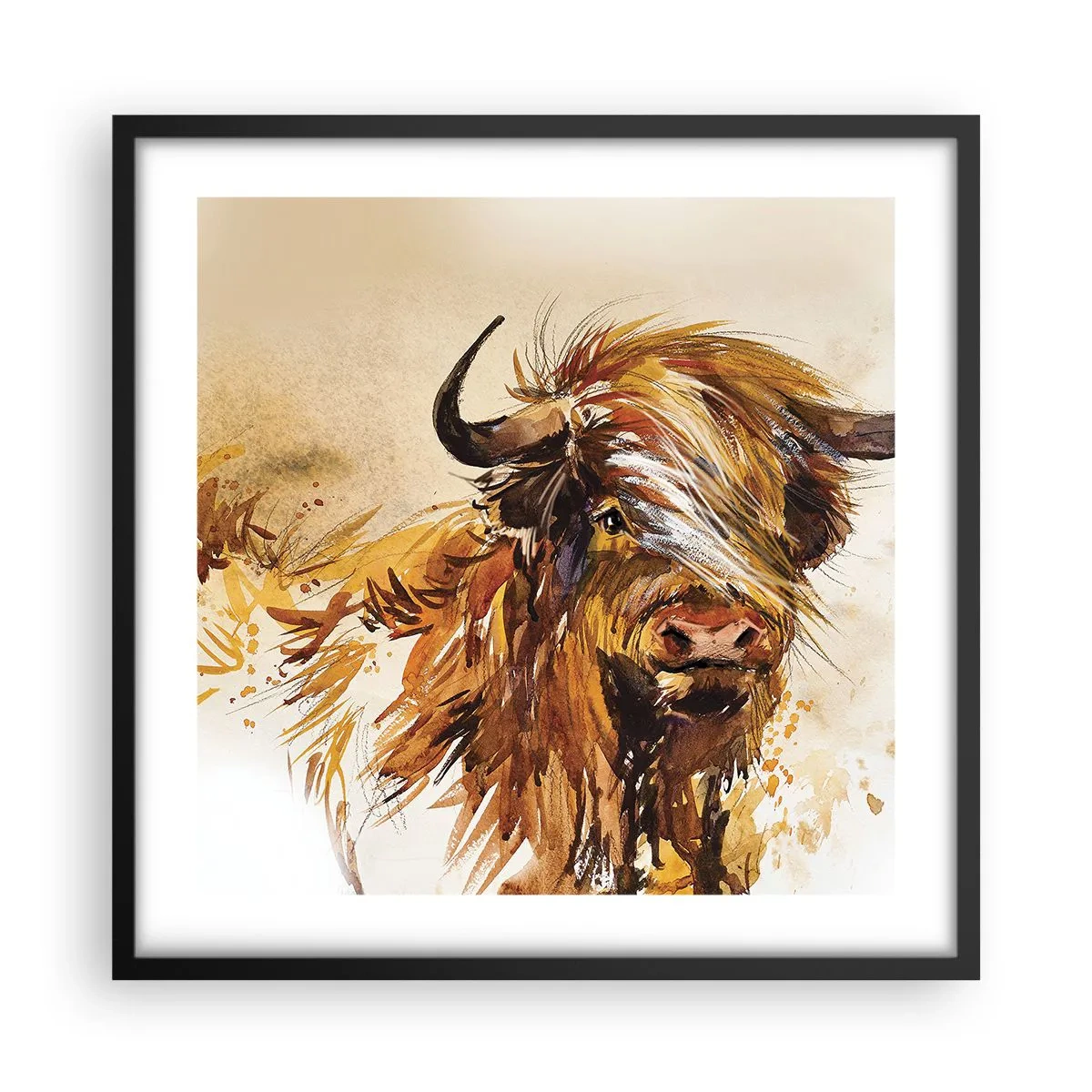 Pôster com moldura preta - Orgulho do caçador - 50x50 cm