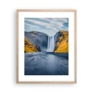 Pôster com moldura de carvalho claro - Eterno permanecer, eterno movimento  - 40x50 cm