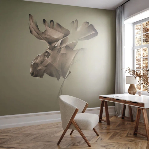Papel de Parede Standard Eco - O poder suave da calma - alce, Abstração, Pedaço - 400x280 cm