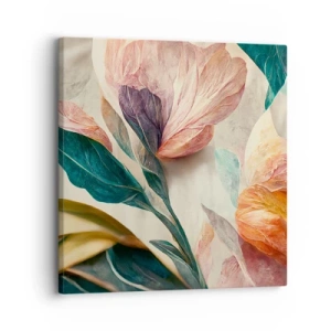 Quadro em tela - Flores das ilhas do sul - 30x30 cm