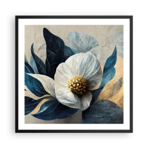 Pôster com moldura preta - Tem um coração de ouro - 60x60 cm