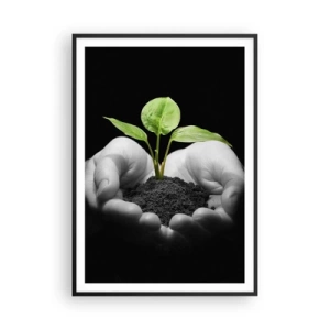 Pôster com moldura preta - Eu amo a natureza, eu a protejo - 70x100 cm