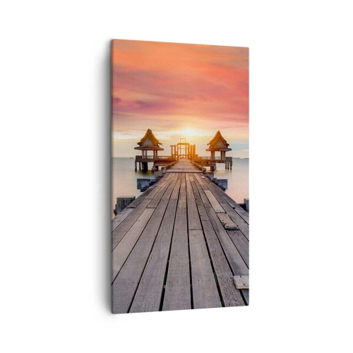 Quadro em tela - De oeste para leste - 45x80 cm