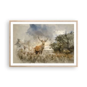 Pôster com moldura de carvalho claro - Dignidade - força - dignidade - 91x61 cm