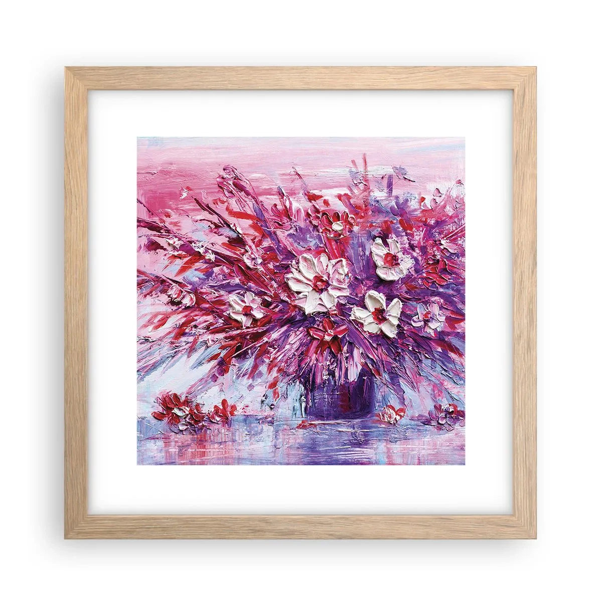 Pôster com moldura de carvalho claro - Inocência e paixão - 30x30 cm