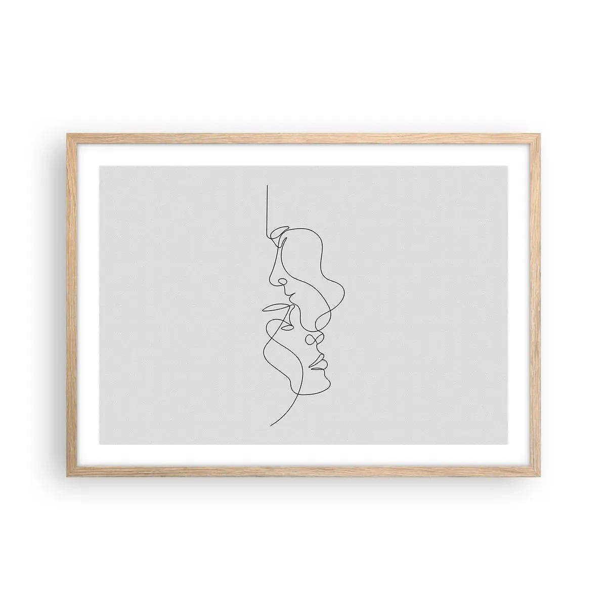 Pôster com moldura de carvalho claro - O calor dos desejos amargos - 70x50 cm