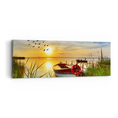 Quadro em tela - Os corvos-marinhos já estão de saída - 90x30 cm