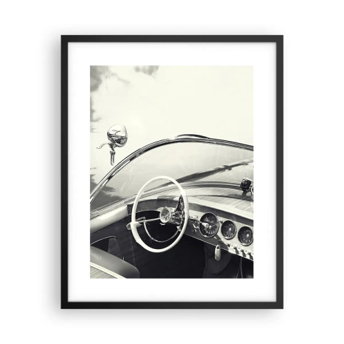 Pôster com moldura preta - Tempo para os ricos - 40x50 cm