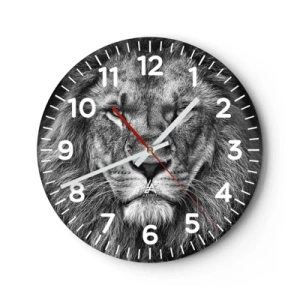 Relógio de parede - Relógio em vidro - Em trajes de coroação - 40x40 cm