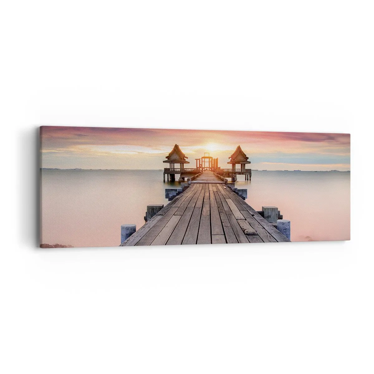 Quadro em tela - De oeste para leste - 90x30 cm