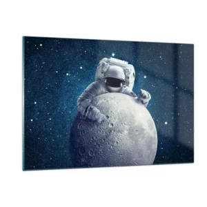 Quadro em vidro - Coringa do espaço - 120x80 cm