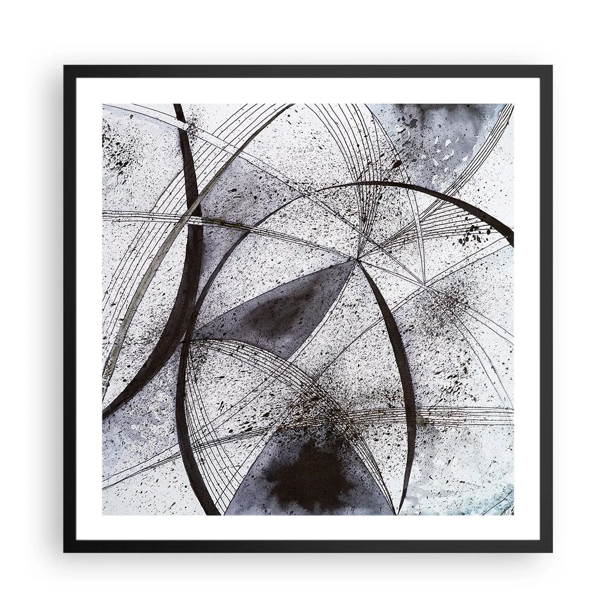 Pôster com moldura preta - Fantasia futurista - 60x60 cm