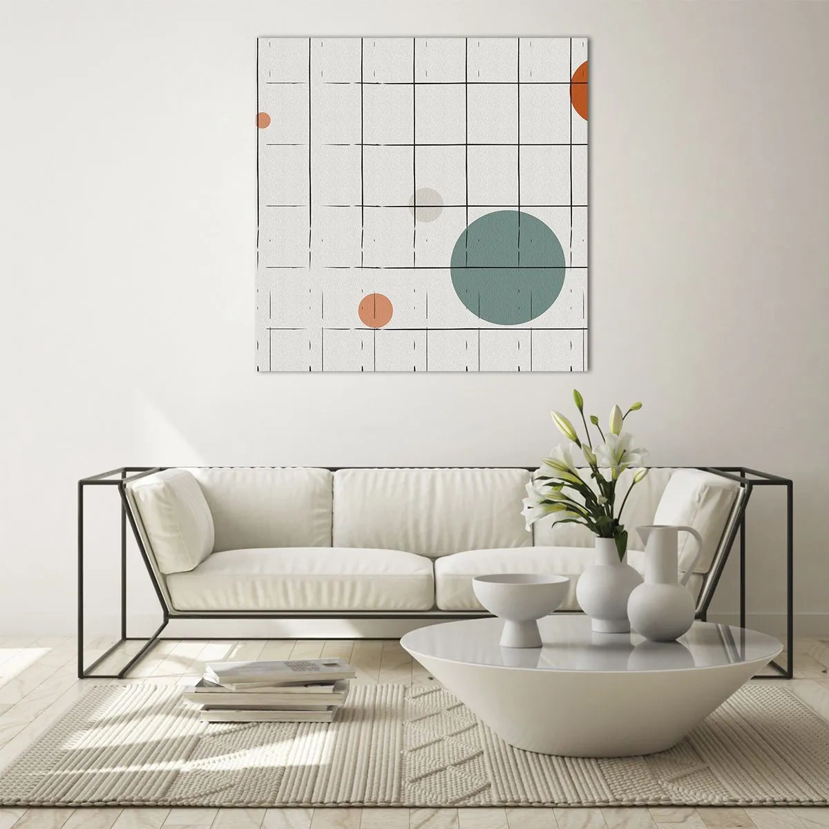 Quadro em vidro - Encurralado. Nós ou eles? - 60x60 cm