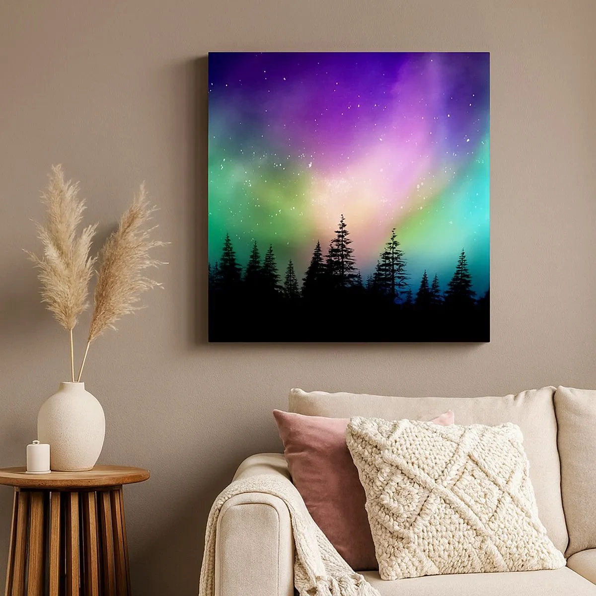 Quadro em tela - Magia branca - 30x30 cm