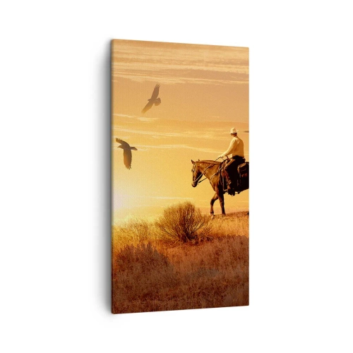 Quadro em tela - Sozinho em toda a pradaria - 45x80 cm