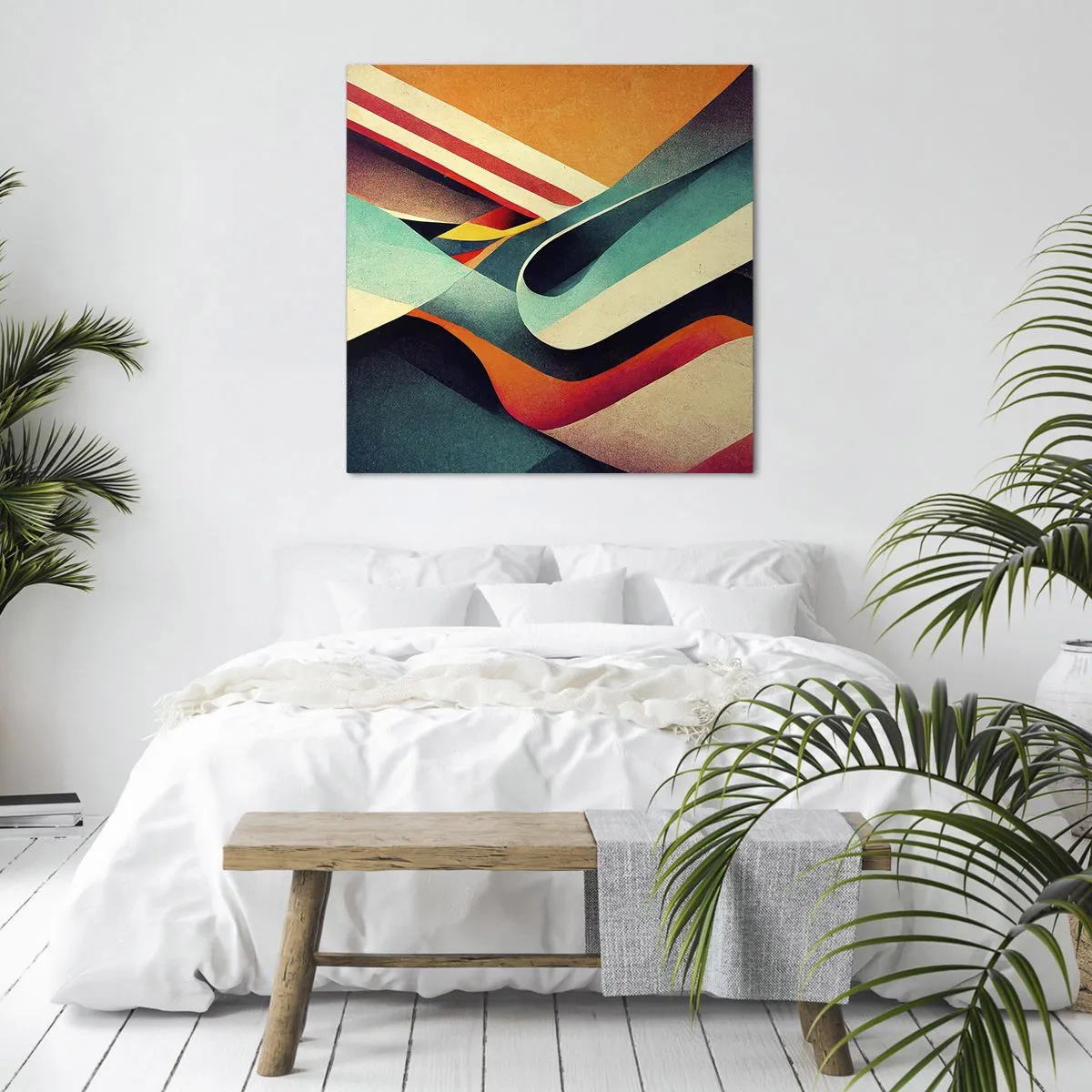 Quadro em tela - Composição intensa - 30x30 cm