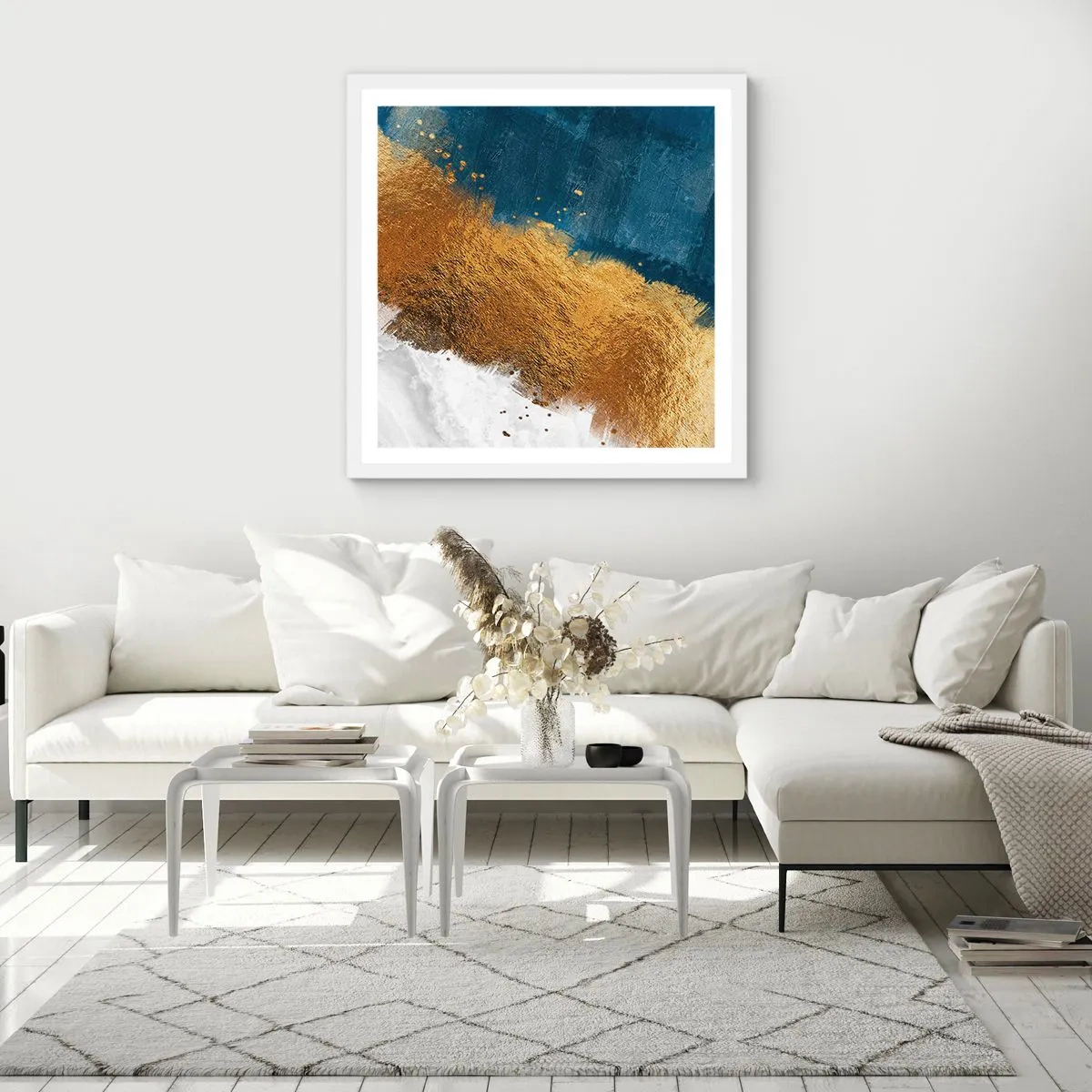 Pôster em moldura branca - As cores do verão - 40x40 cm