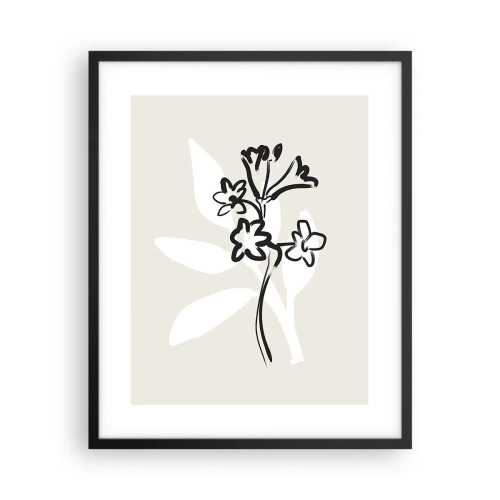 Pôster com moldura preta - Esboço para o herbário - 40x50 cm