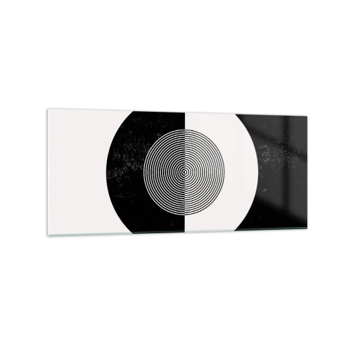Quadro em vidro - Harmonia a preto e branco - 120x50 cm