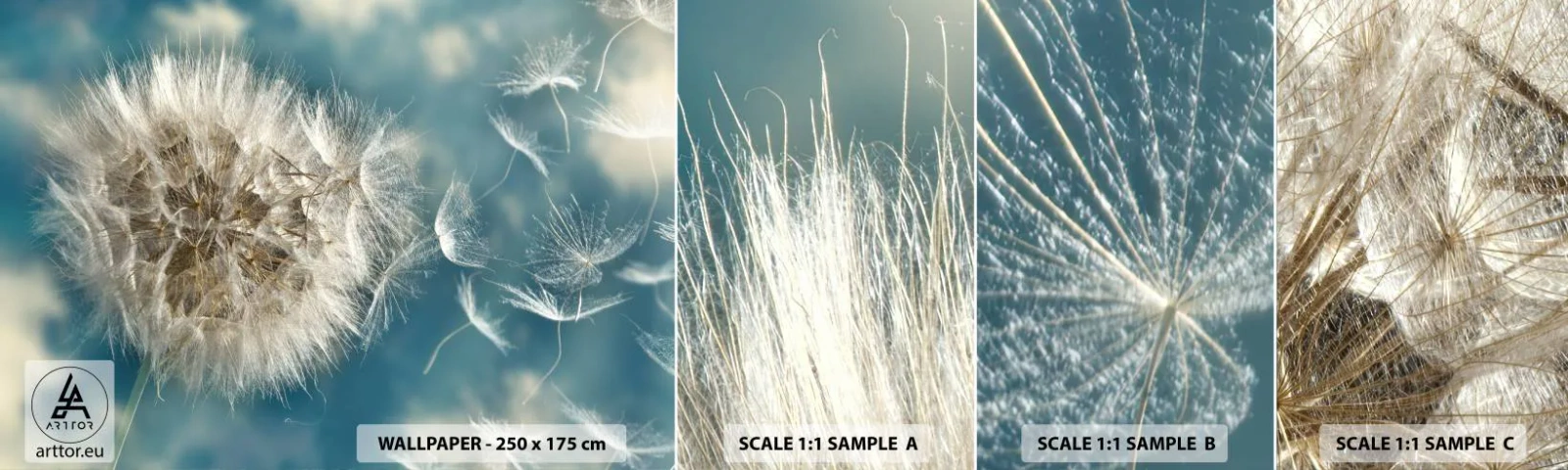 Amostra de papel de parede autocolante Deluxe Sticker - Respiração de um anjo - Natureza, verão indiano, Pedaço - 100x30 cm