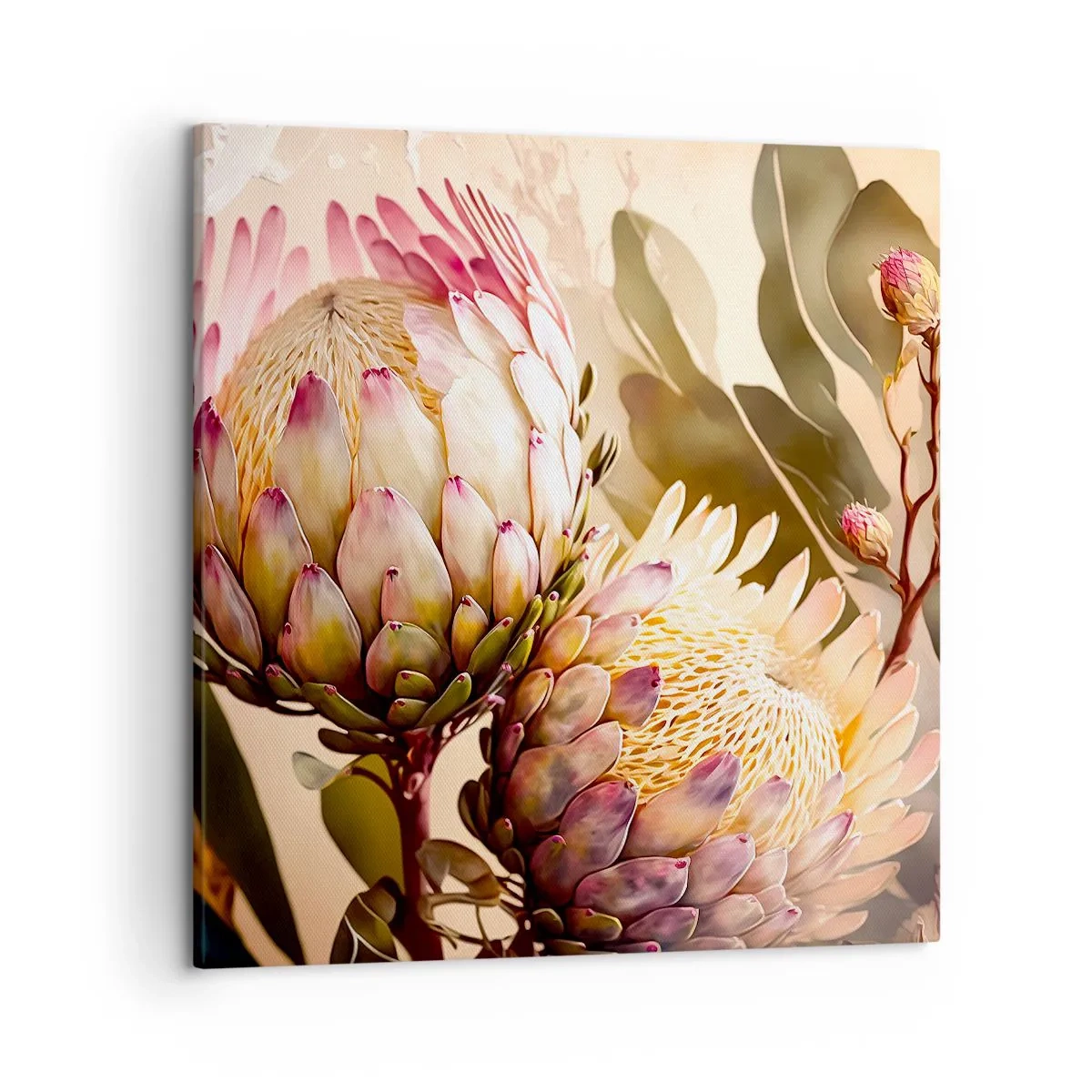 Quadro em tela - Abraçado com ternura - 50x50 cm