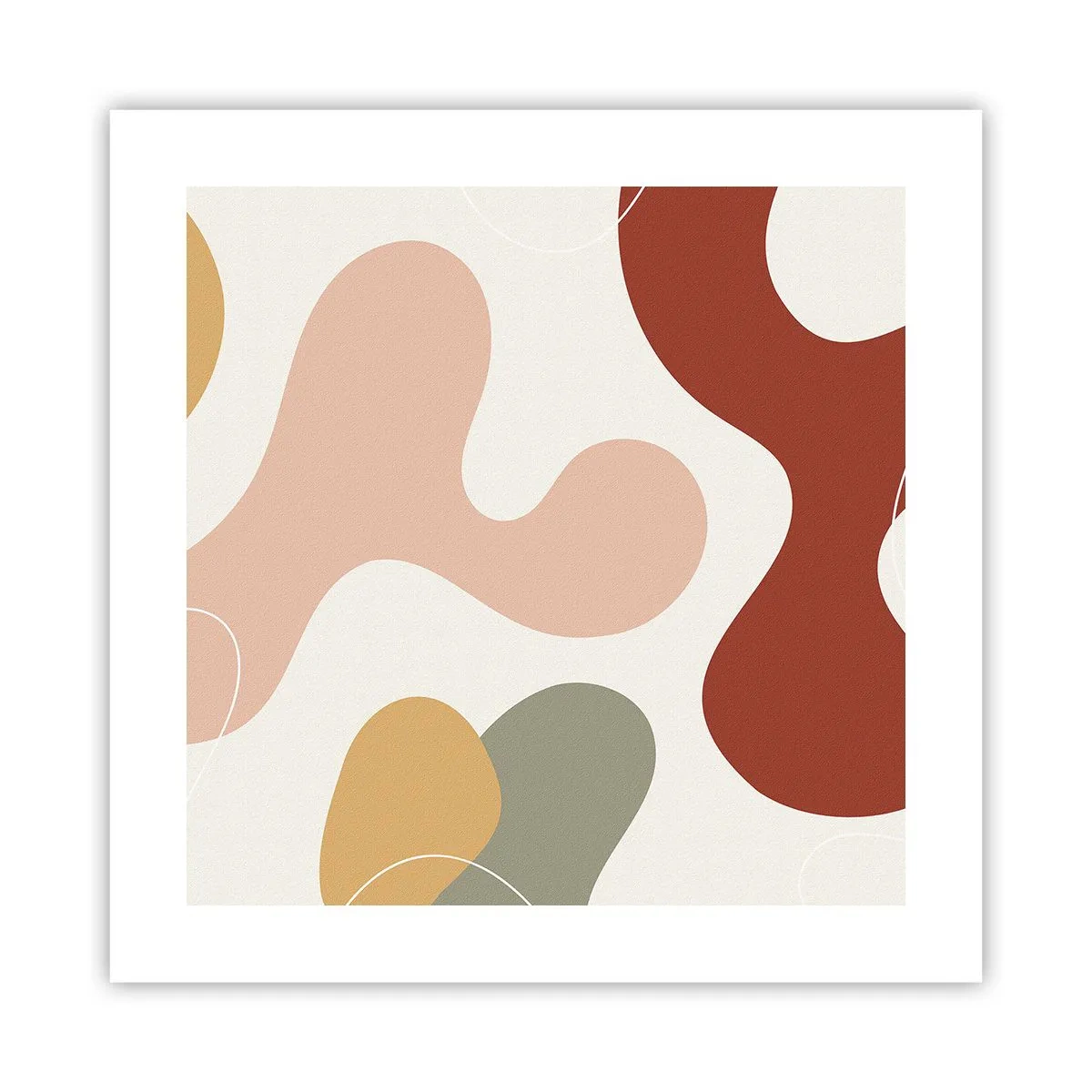 Pôster - Ziguezagues ornamentais - 40x40 cm