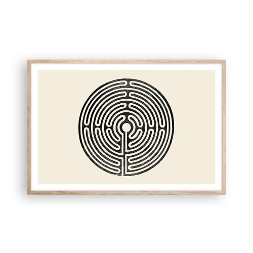 Pôster com moldura de carvalho claro - Ordem misteriosa - 91x61 cm