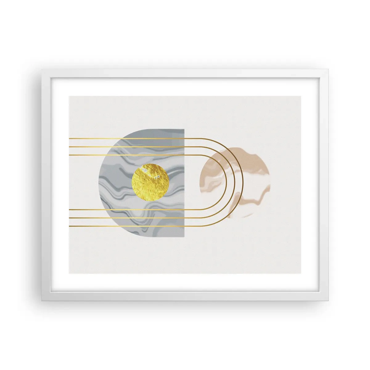 Pôster em moldura branca - Brilho e claridade - 50x40 cm