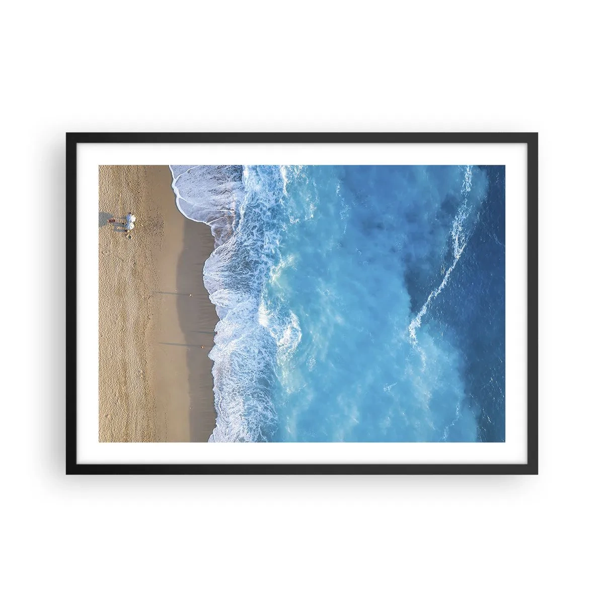 Pôster com moldura preta - O poder do azul - 70x50 cm
