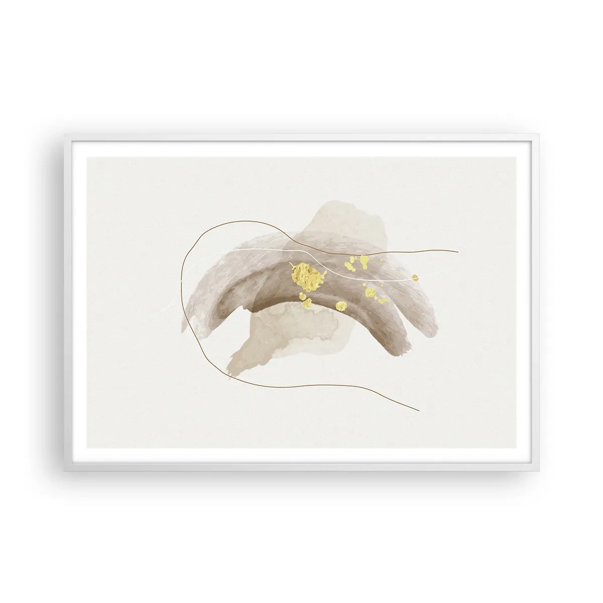 Pôster em moldura branca - Encontrado no espaço - 100x70 cm