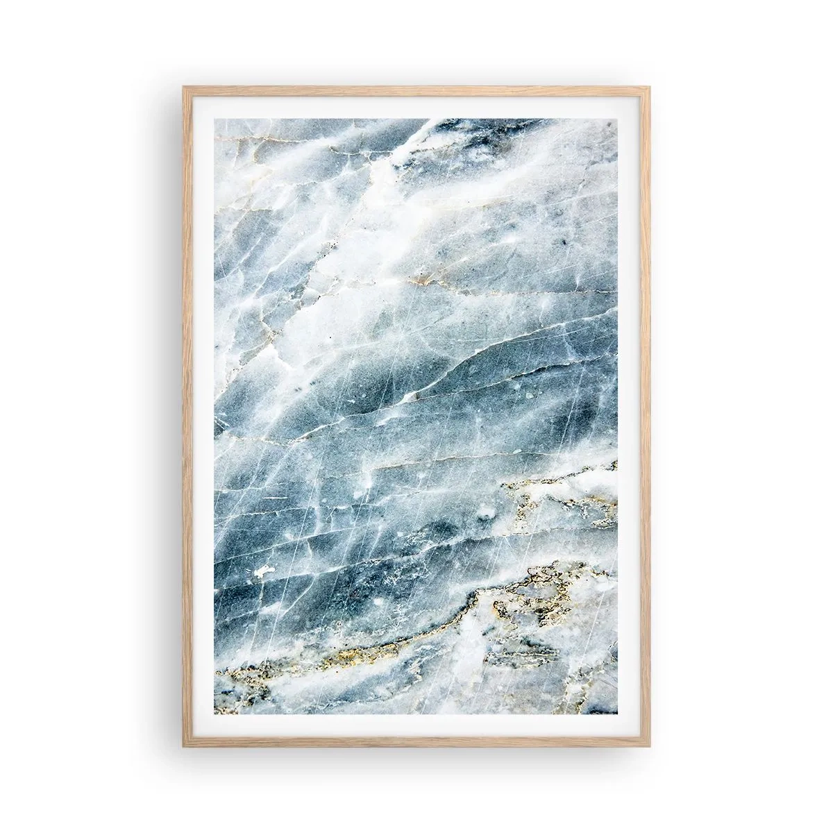Pôster com moldura de carvalho claro - O mundo do Gelo - 70x100 cm