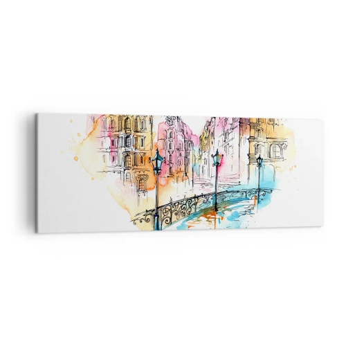 Quadro em tela - O coração da cidade - 140x50 cm