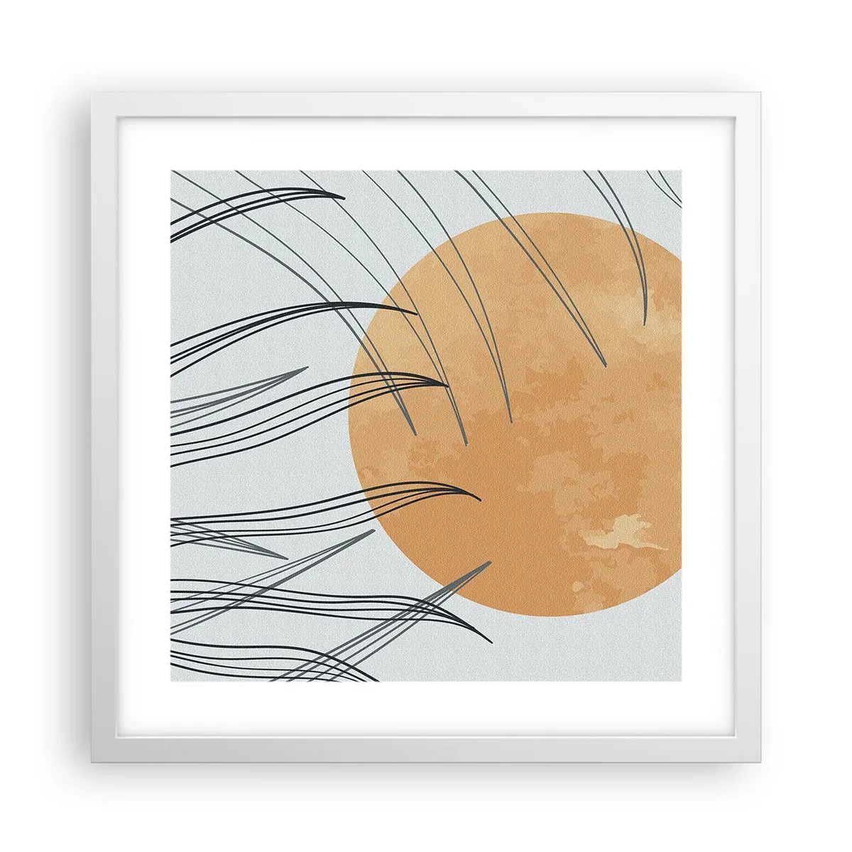 Pôster em moldura branca - Sempre em direção ao sol - 40x40 cm