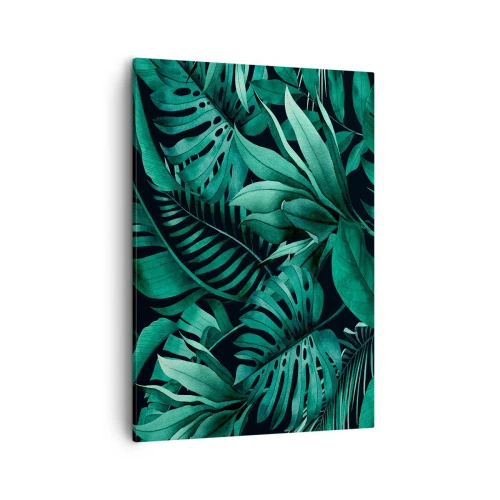 Quadro em tela - A profundidade da vegetação tropical - 50x70 cm
