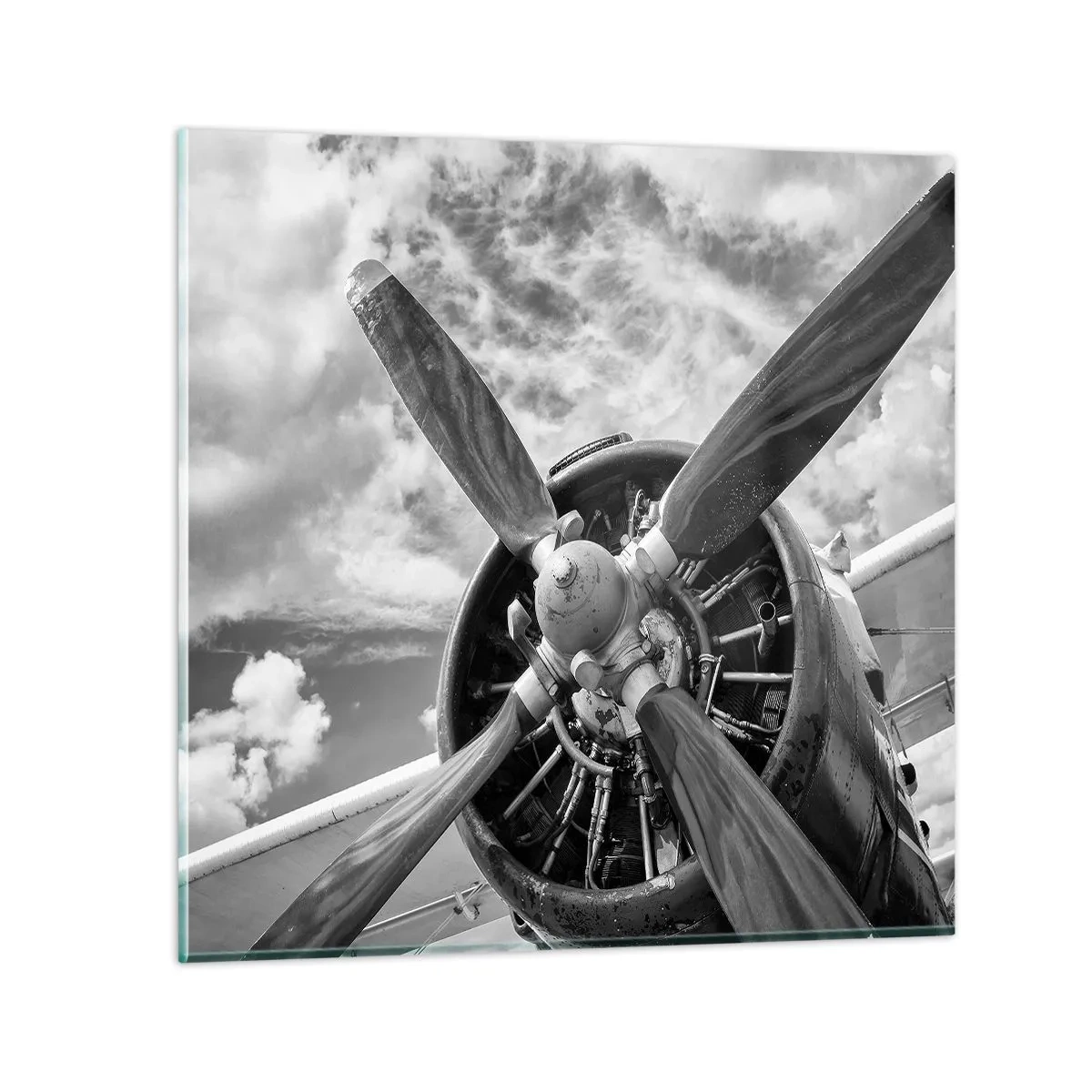 Quadro em vidro - O conquistador dos céus - 50x50 cm