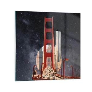 Quadro em vidro - Sempre no centro - 30x30 cm