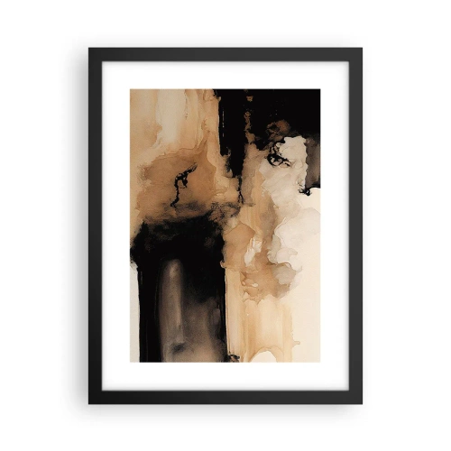 Pôster com moldura preta - Abstração intrigante - 30x40 cm