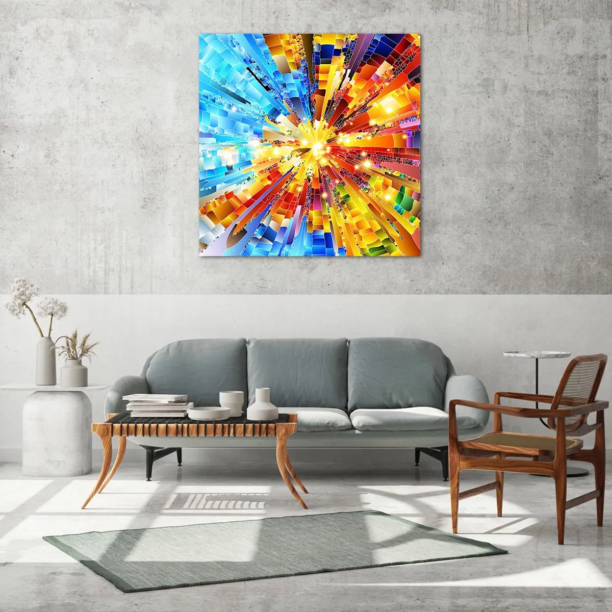 Quadro em vidro - In medias res - 40x40 cm