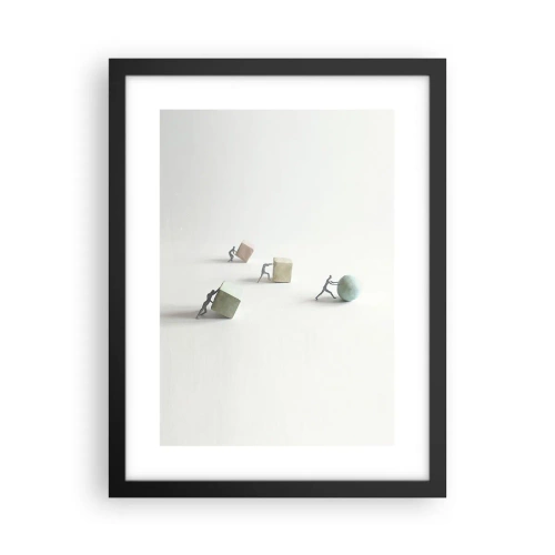 Pôster com moldura preta - É a vida - 30x40 cm