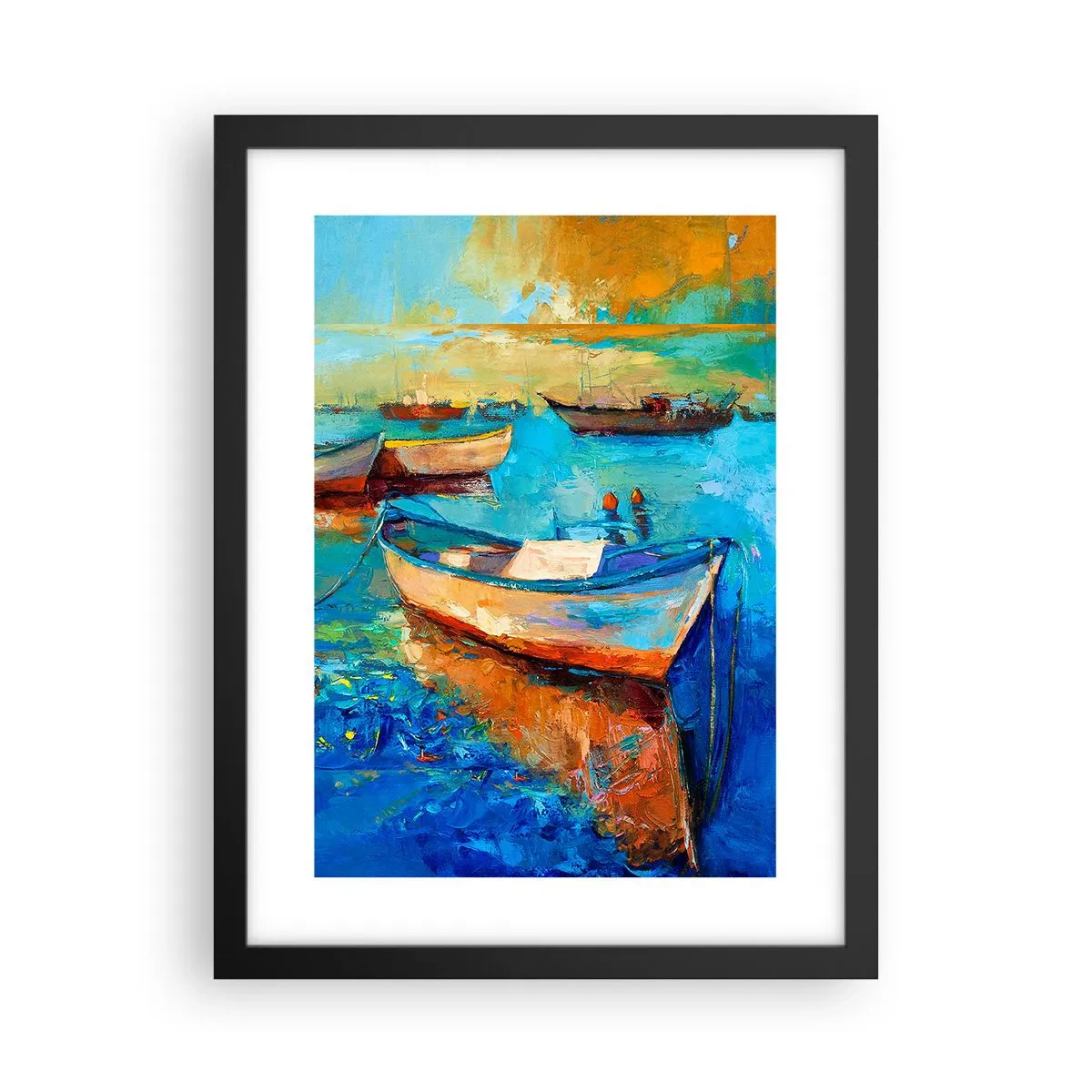 Pôster com moldura preta - Na baía do sul - 30x40 cm