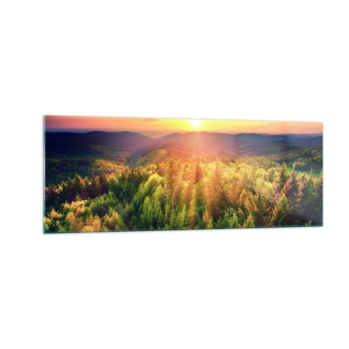 Quadro em vidro - Picos e cumes - 140x50 cm