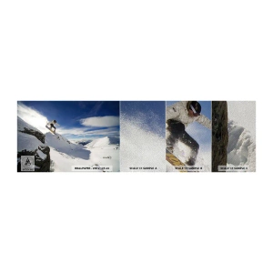 Amostra de papel de parede Premium Sand - Liberdade sem fronteiras - Snowboard, Paisagem, Montanhas - 100x30 cm
