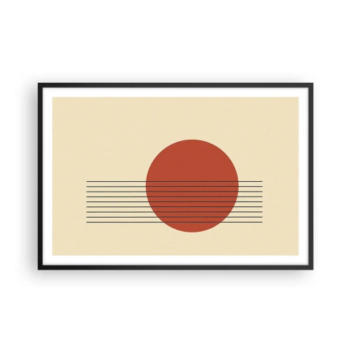 Pôster com moldura preta - Em círculo e mais além - 91x61 cm