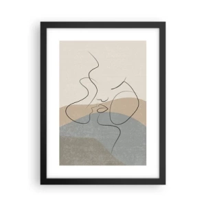 Pôster com moldura preta - Como uma pincelada - 30x40 cm