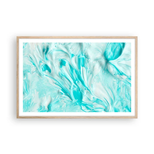 Pôster com moldura de carvalho claro - Juntos para sempre - 91x61 cm