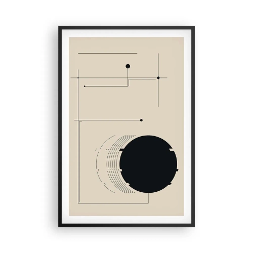 Pôster com moldura preta - Composição flexível e dinâmica - 61x91 cm