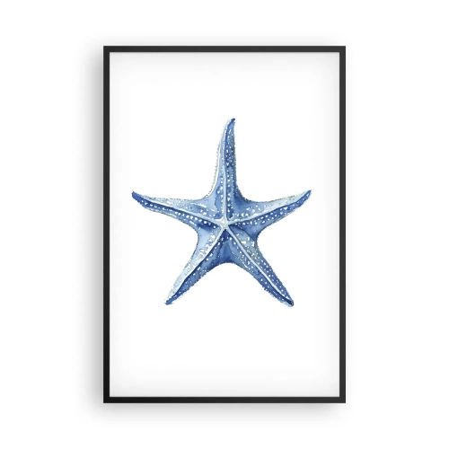 Pôster com moldura preta - Estrela do mar - 61x91 cm