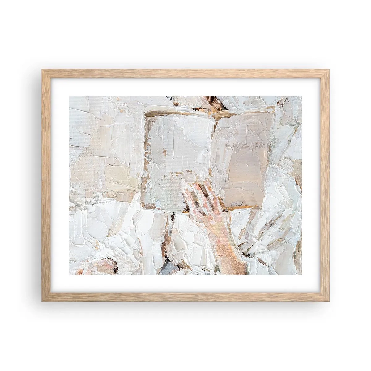 Pôster com moldura de carvalho claro - Em outro mundo - 50x40 cm